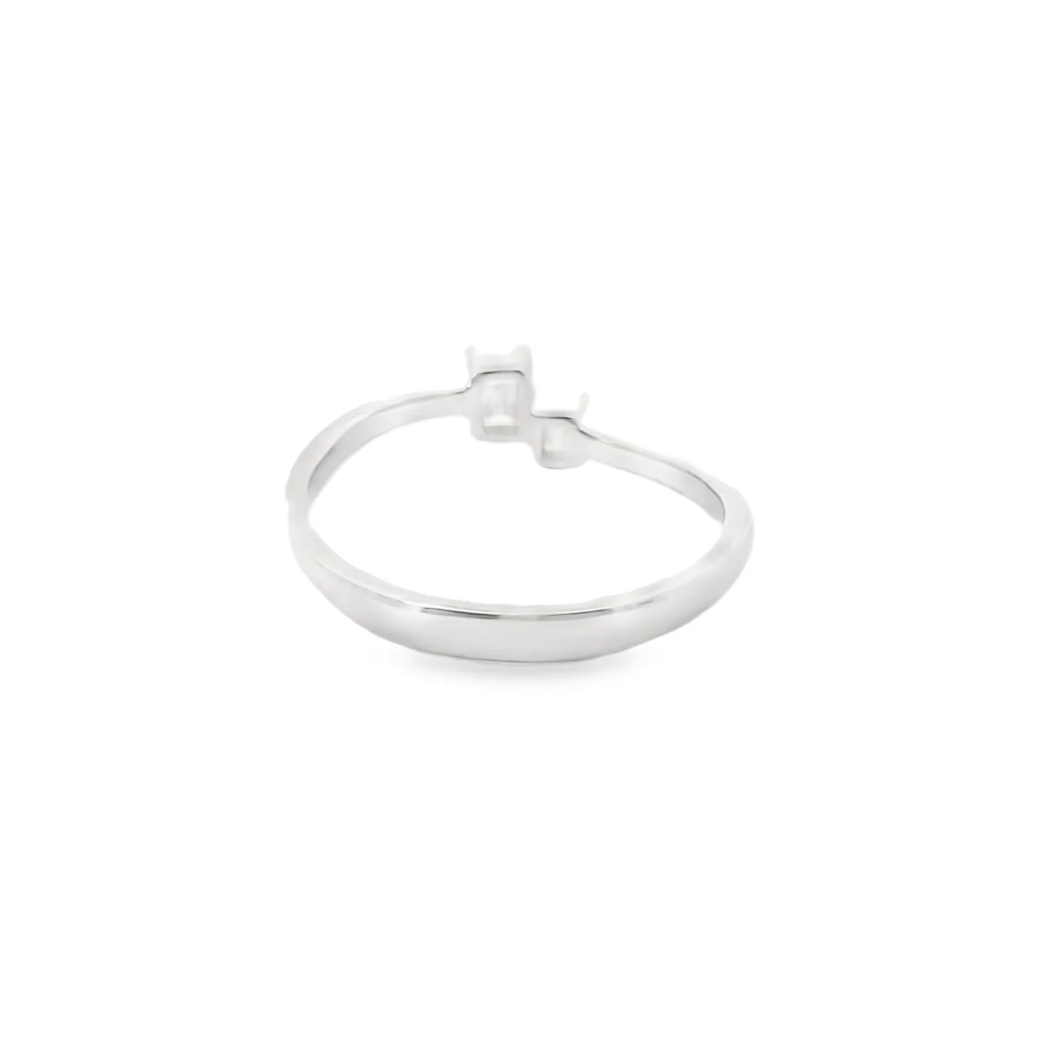 Two Stone Wave Ring - Image 3