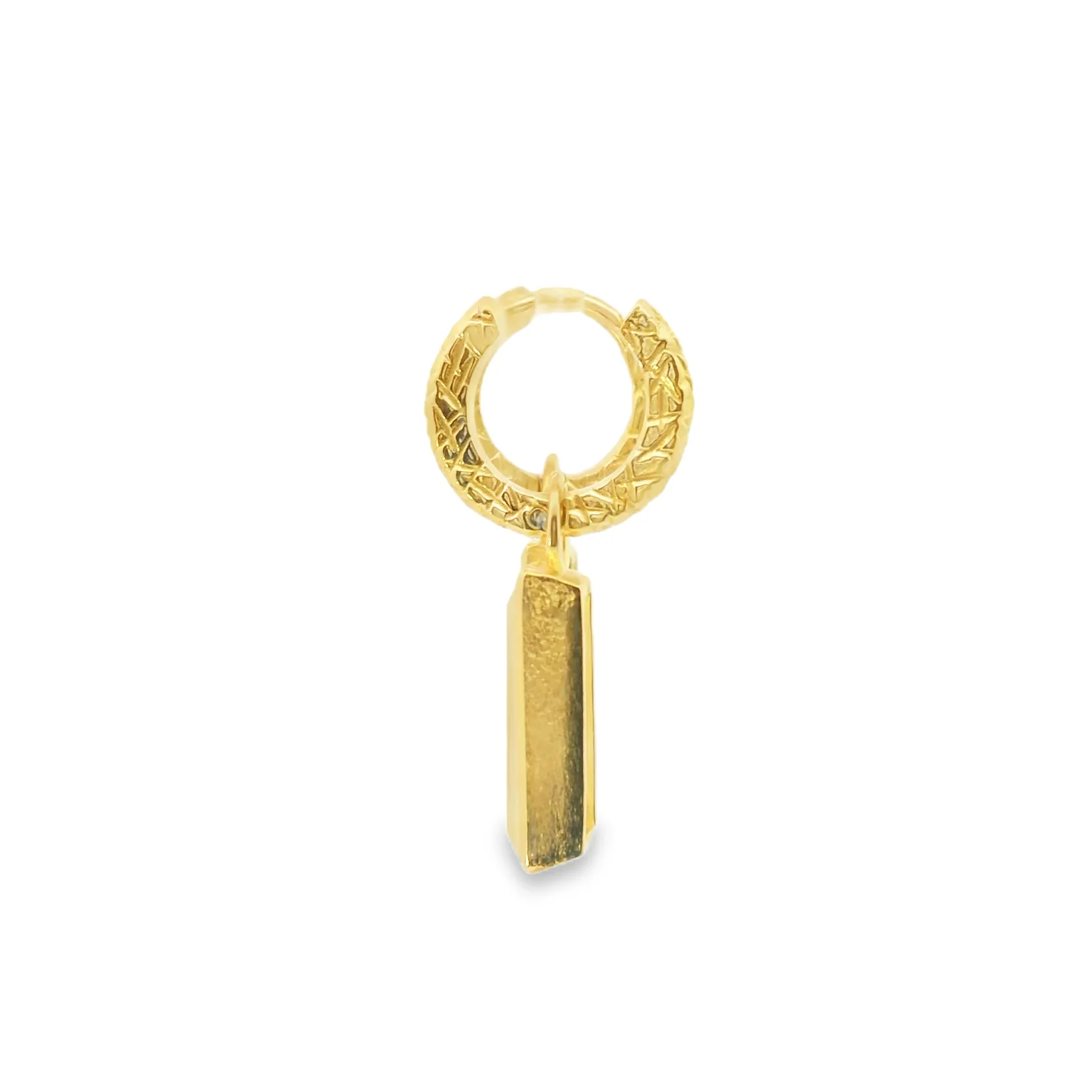Vermeil Huggies with Moonstone Charms - Image 2