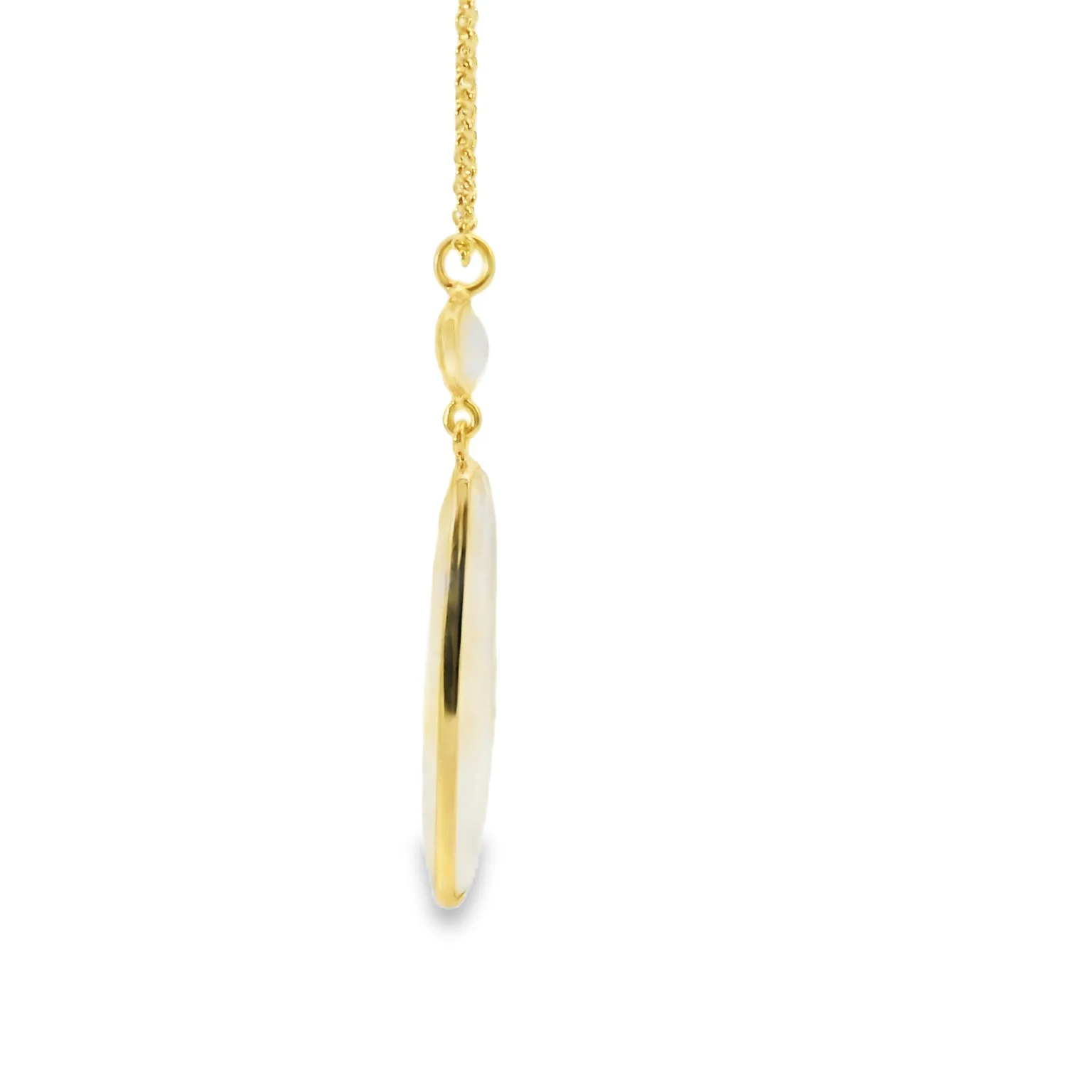 Vermeil Rainbow Moonstone Pendant - Image 2