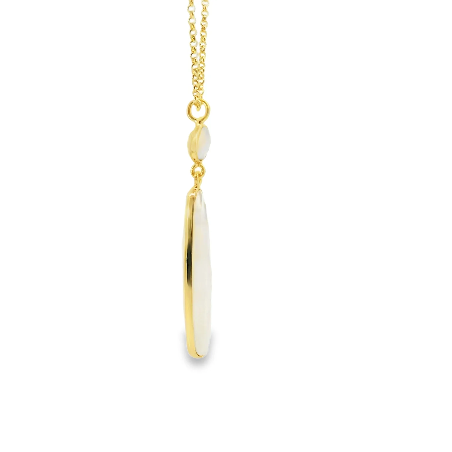 Vermeil Rainbow Moonstone Pendant - Image 3