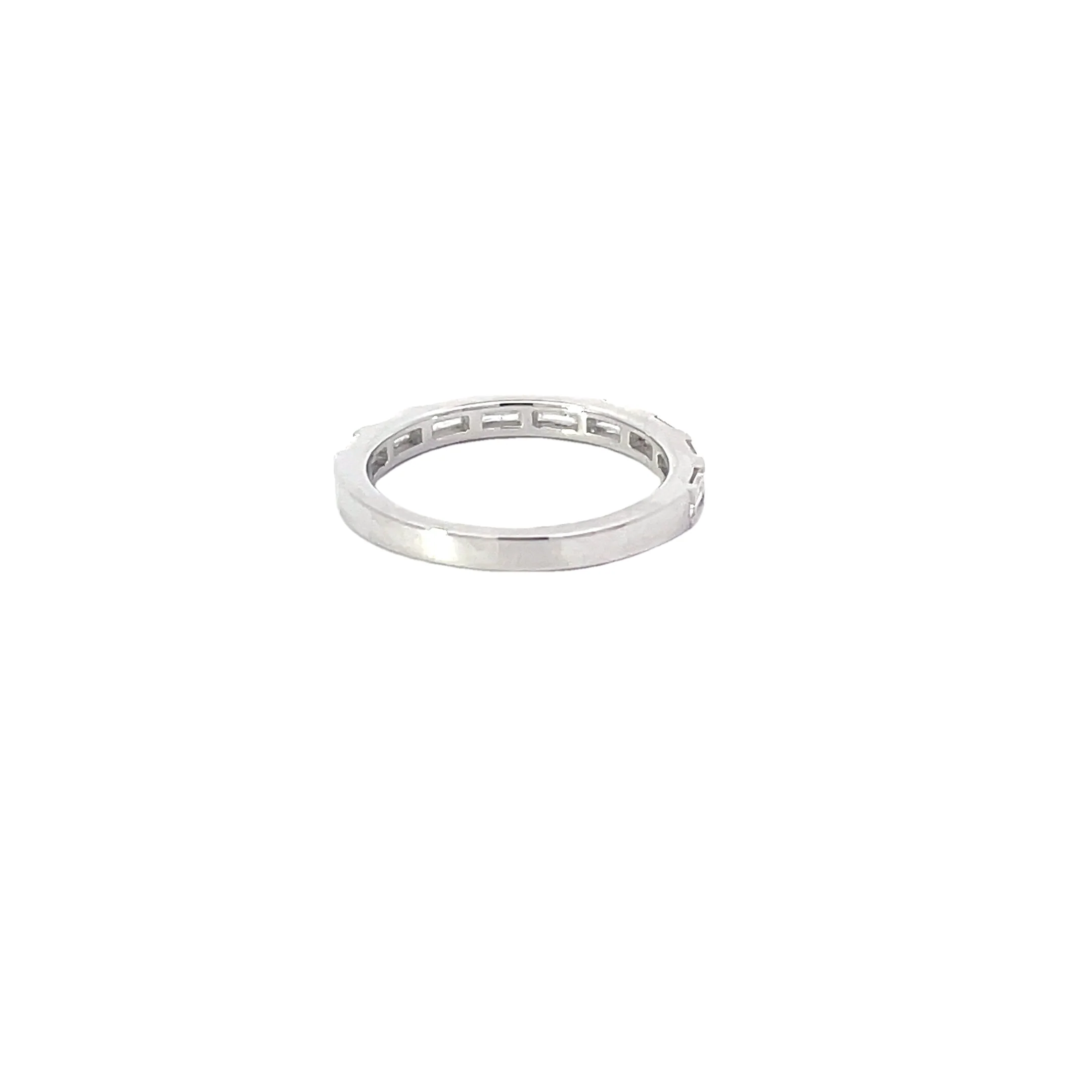 White Gold Baguette Diamond Band - Image 3