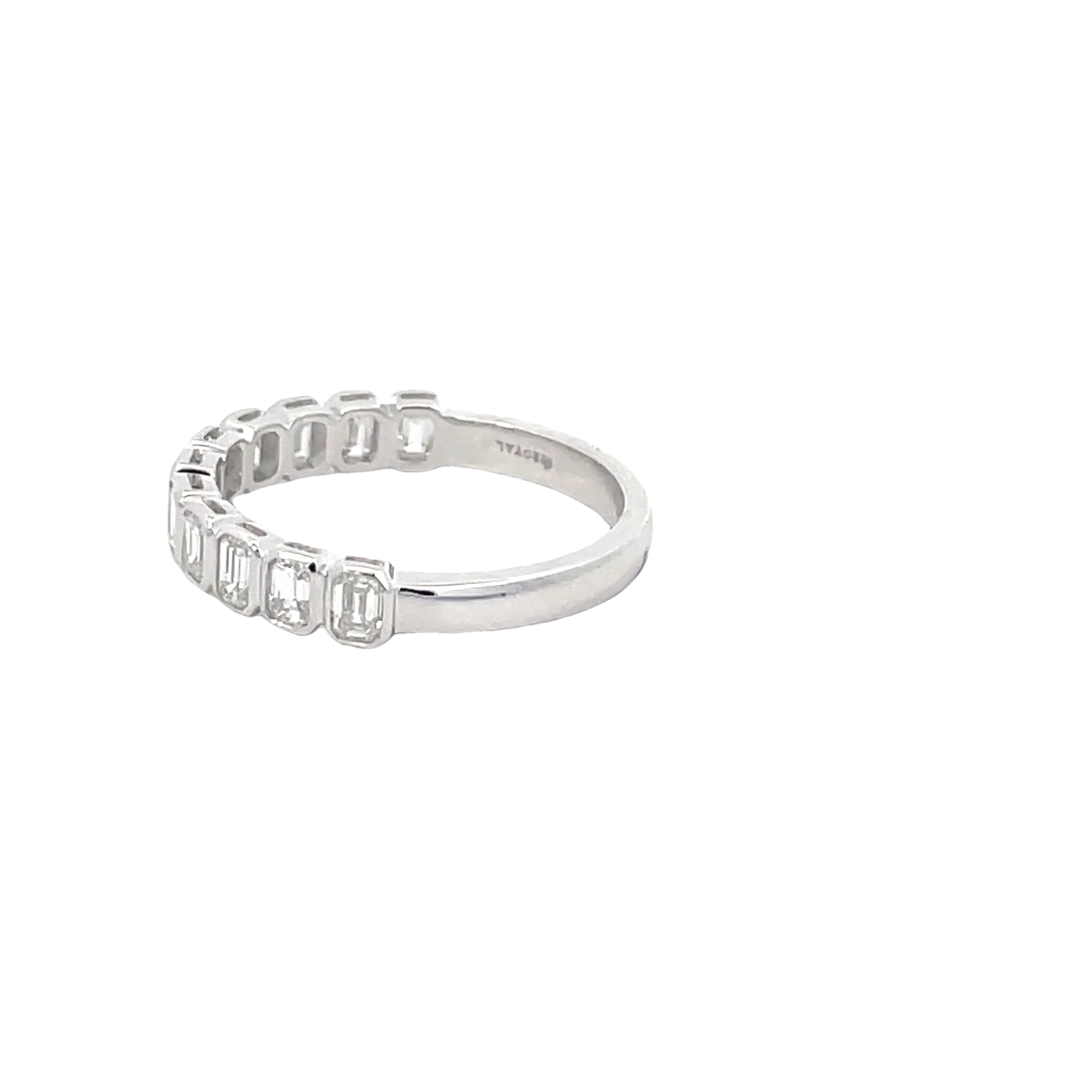 White Gold Bezel Set Diamond Band - Image 2