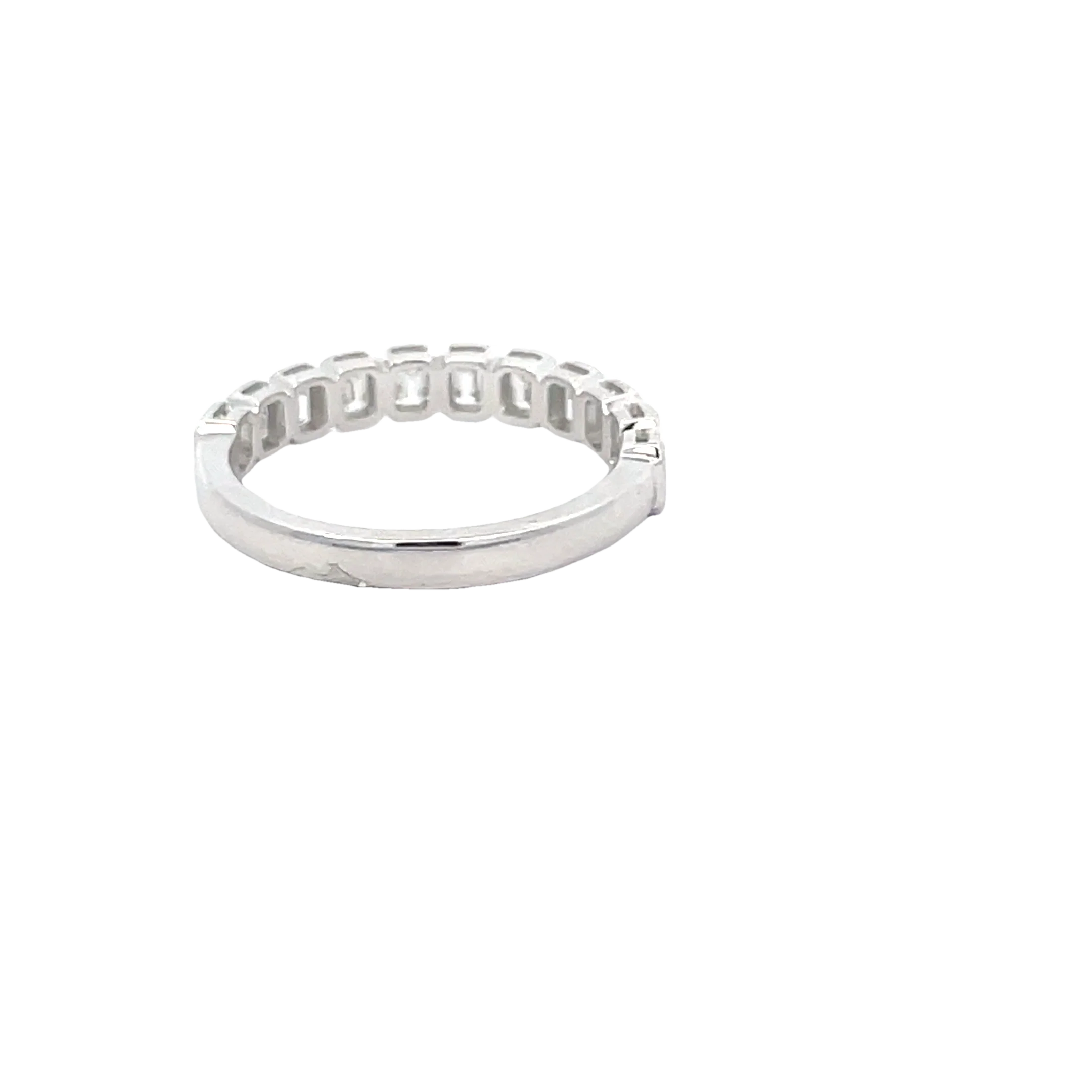White Gold Bezel Set Diamond Band - Image 3