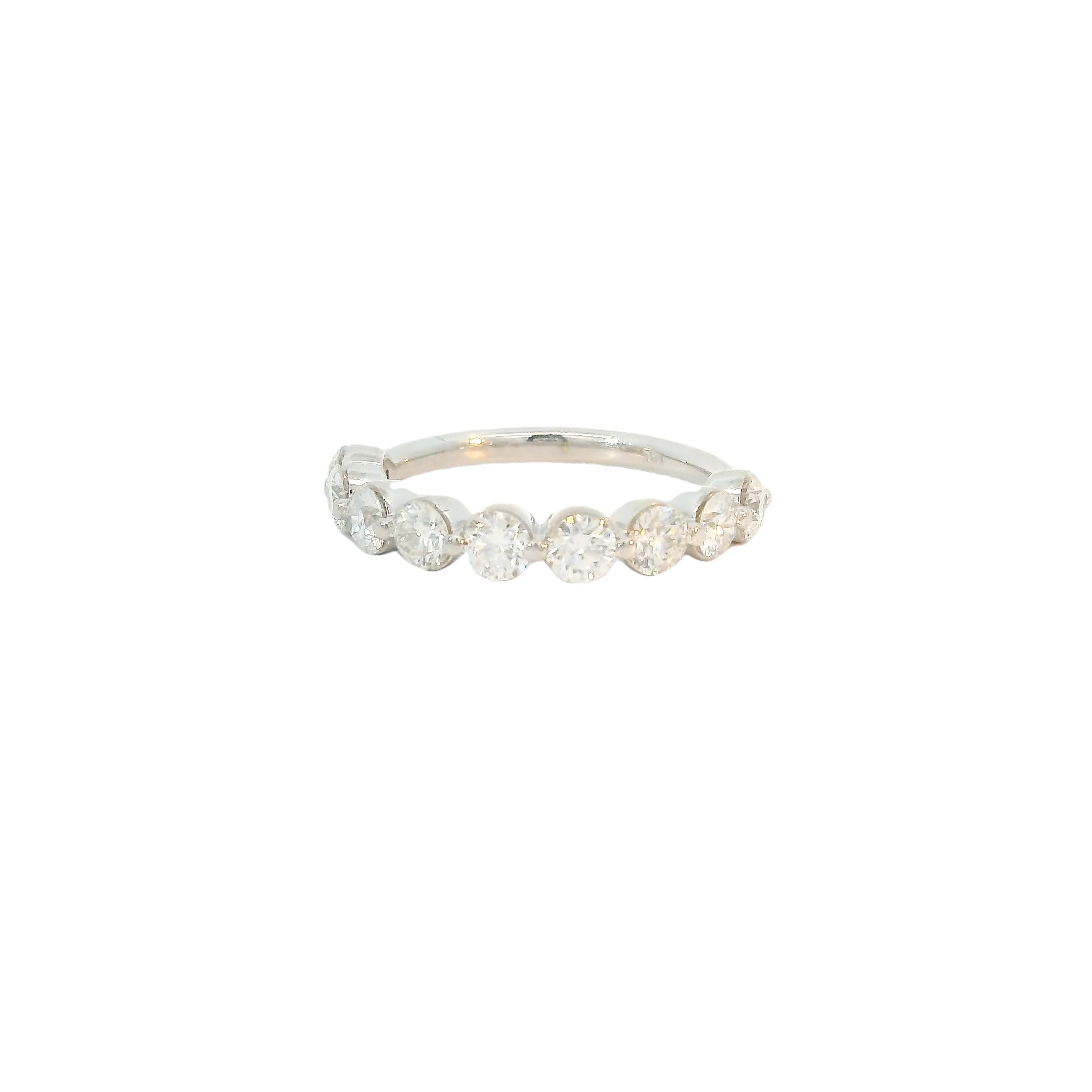 White Gold Diamond Bubble Band - Image 2