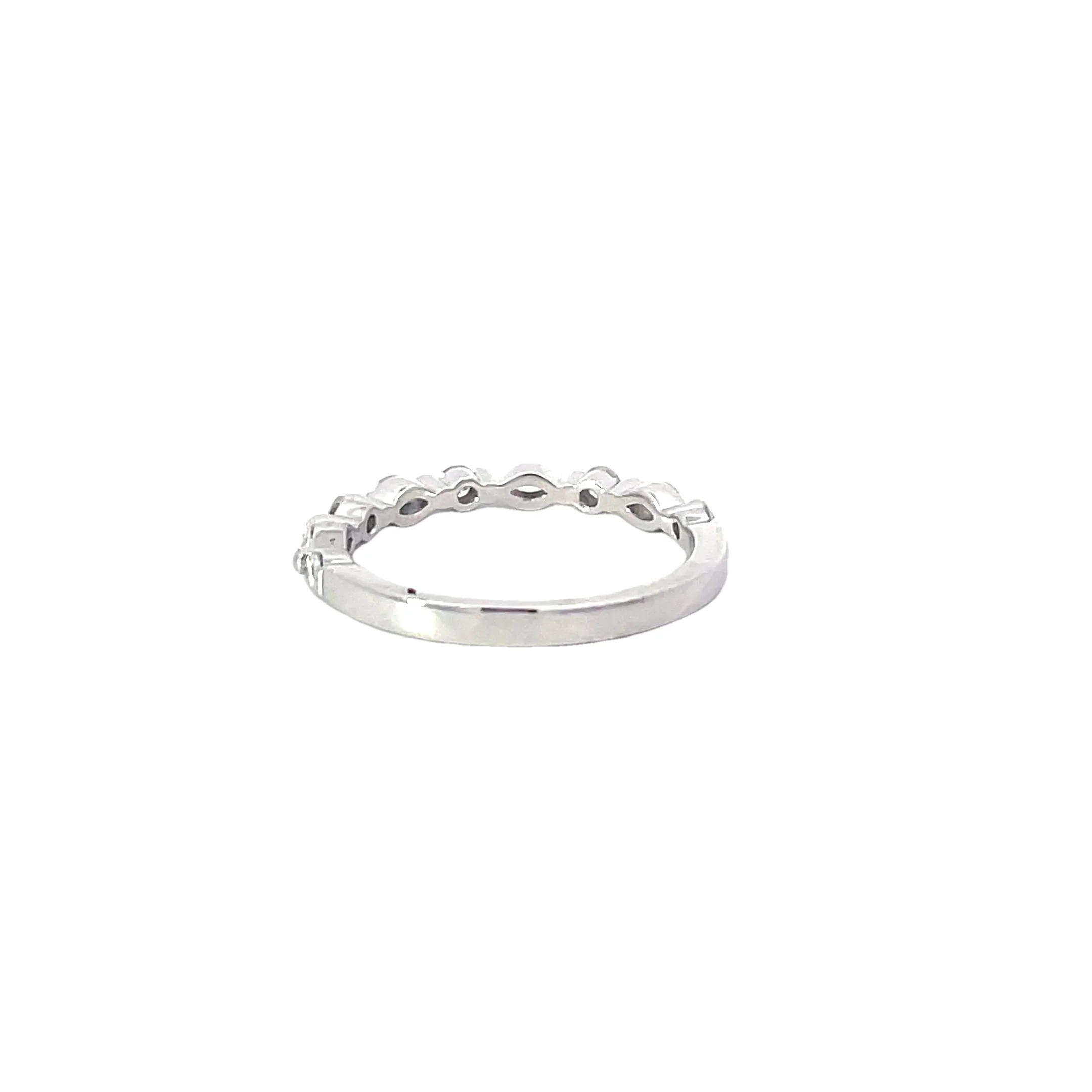 White Gold Diamond Bubble Band - Image 3