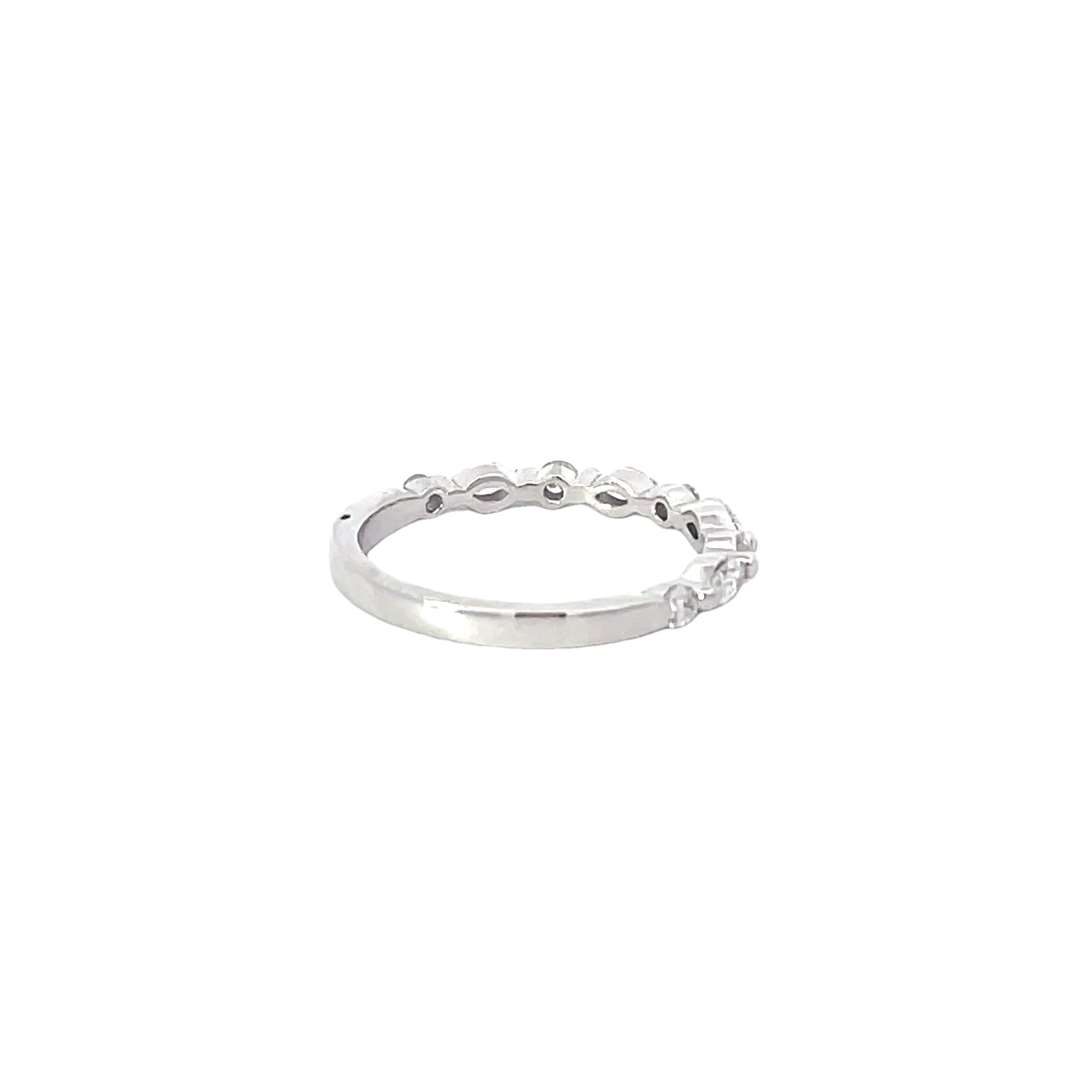 White Gold Diamond Bubble Band - Image 4