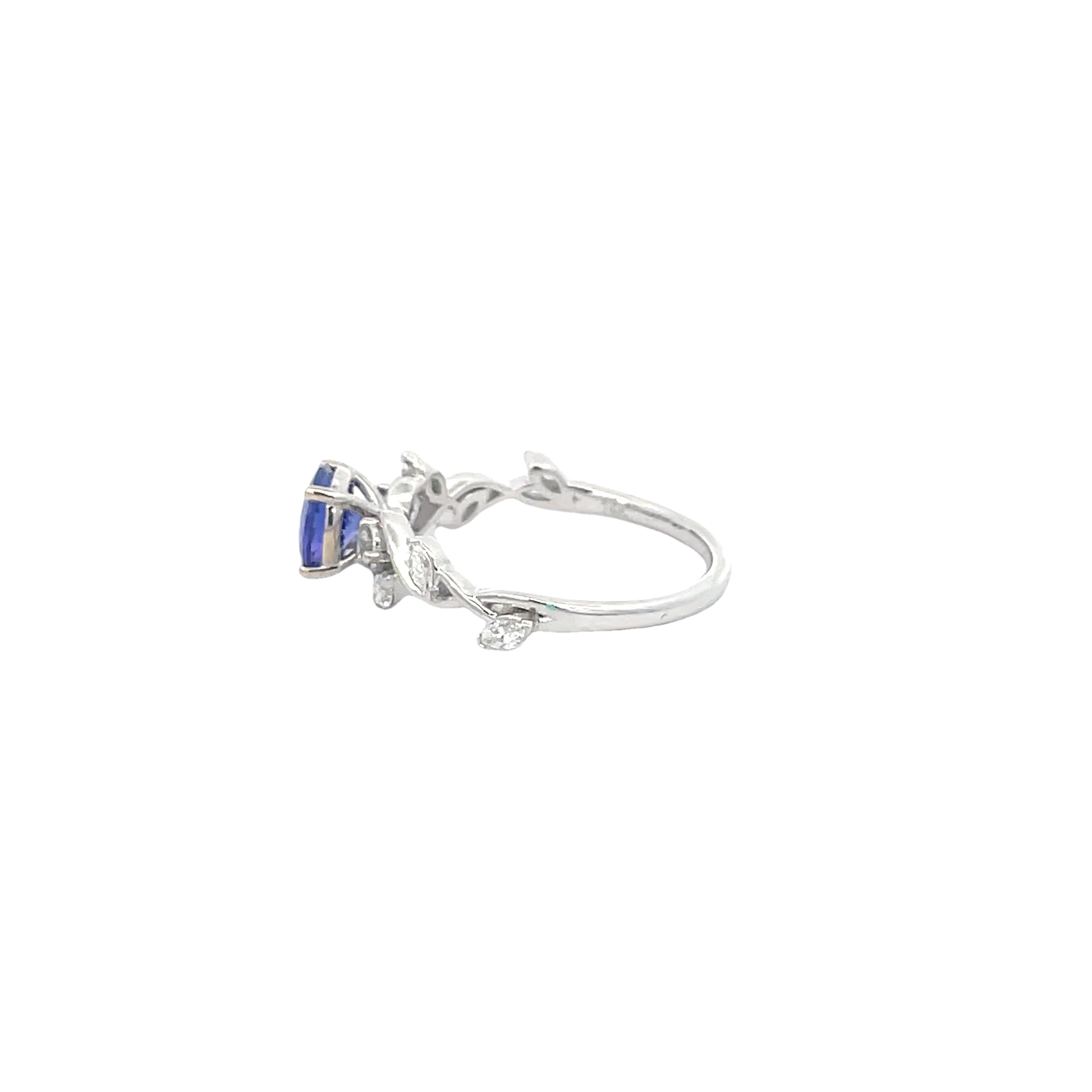 White Gold Diamond Tanzanite Ring - Image 2