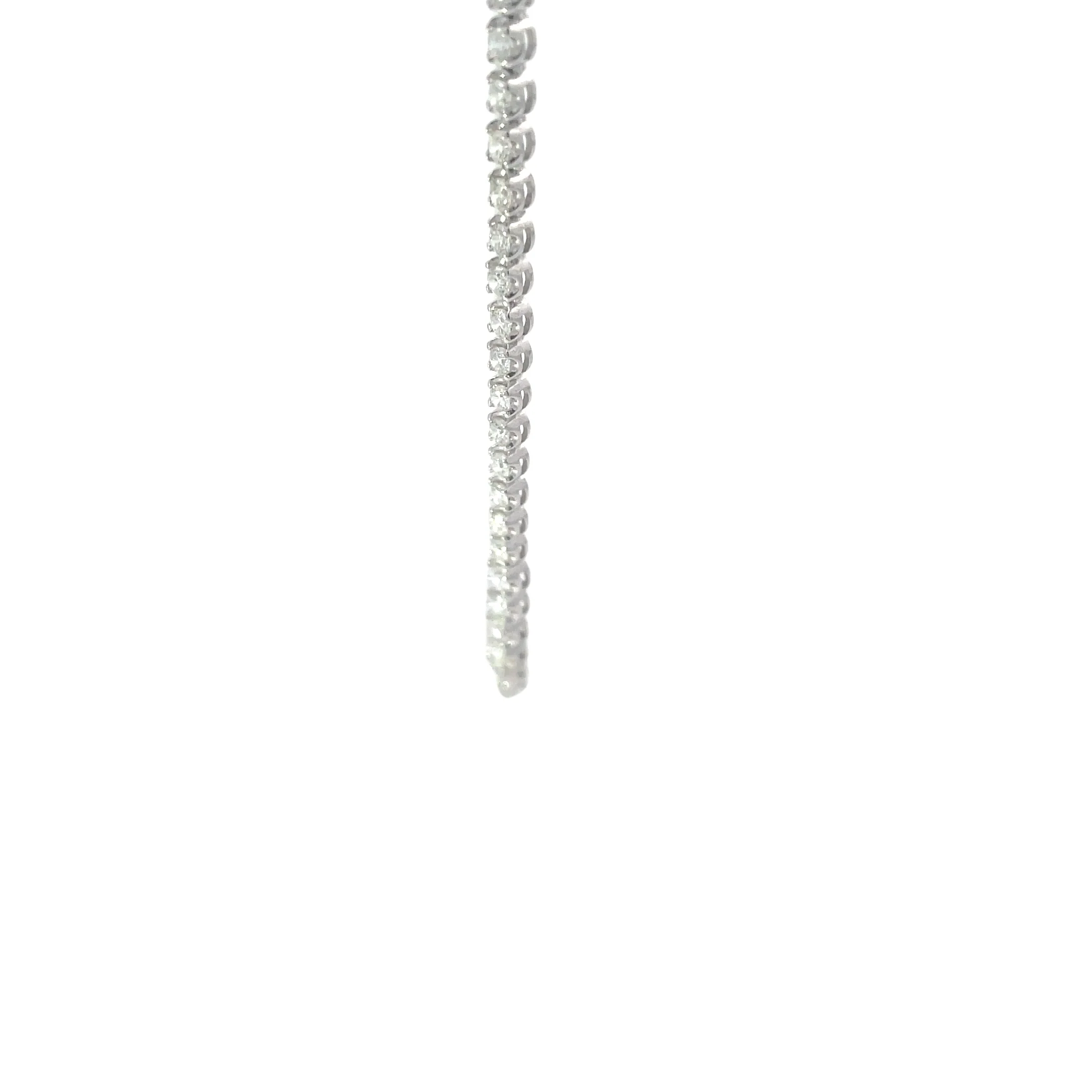 White Gold Graduating Diamond Tennis Necklace - Image 2