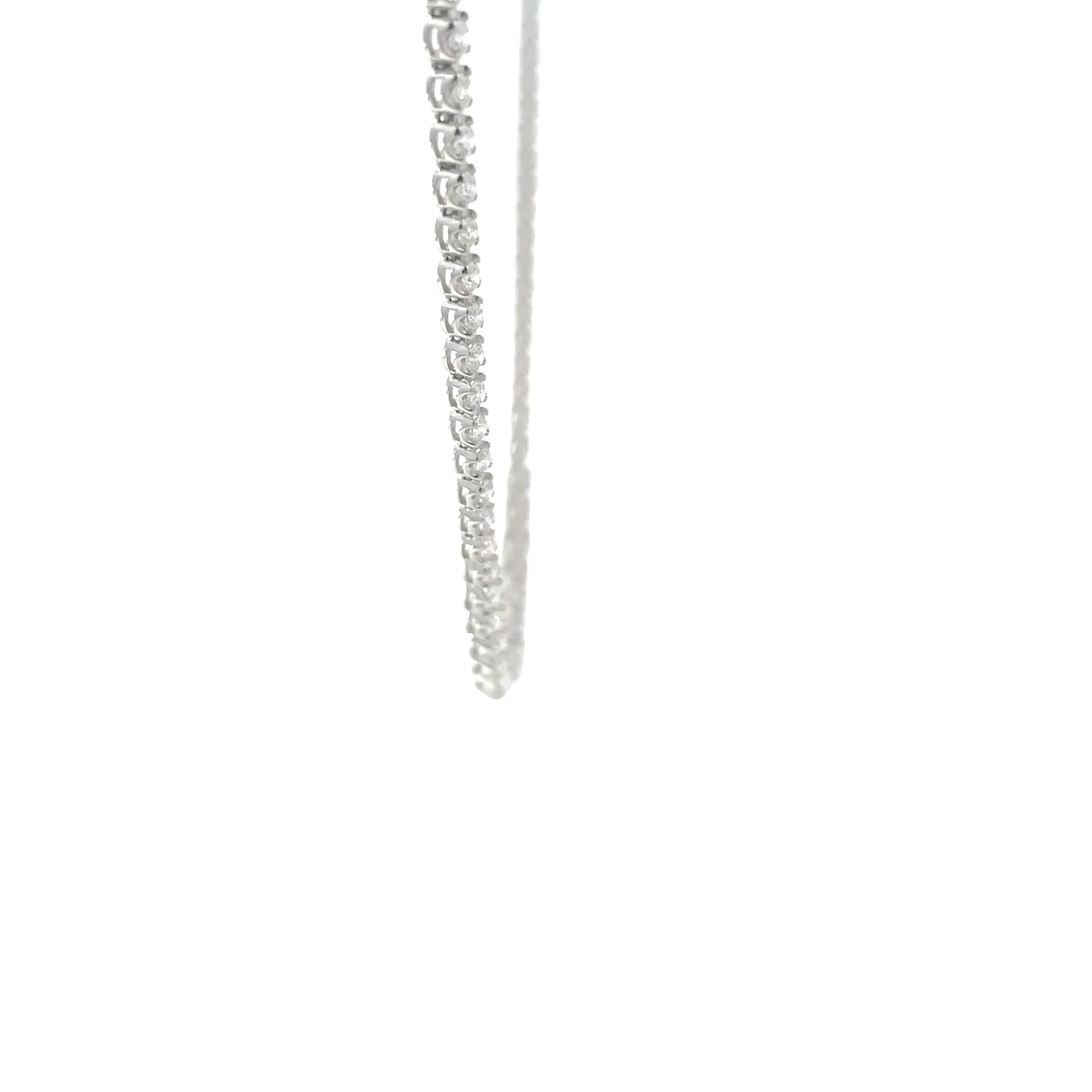 White Gold Graduating Diamond Tennis Necklace - Image 4