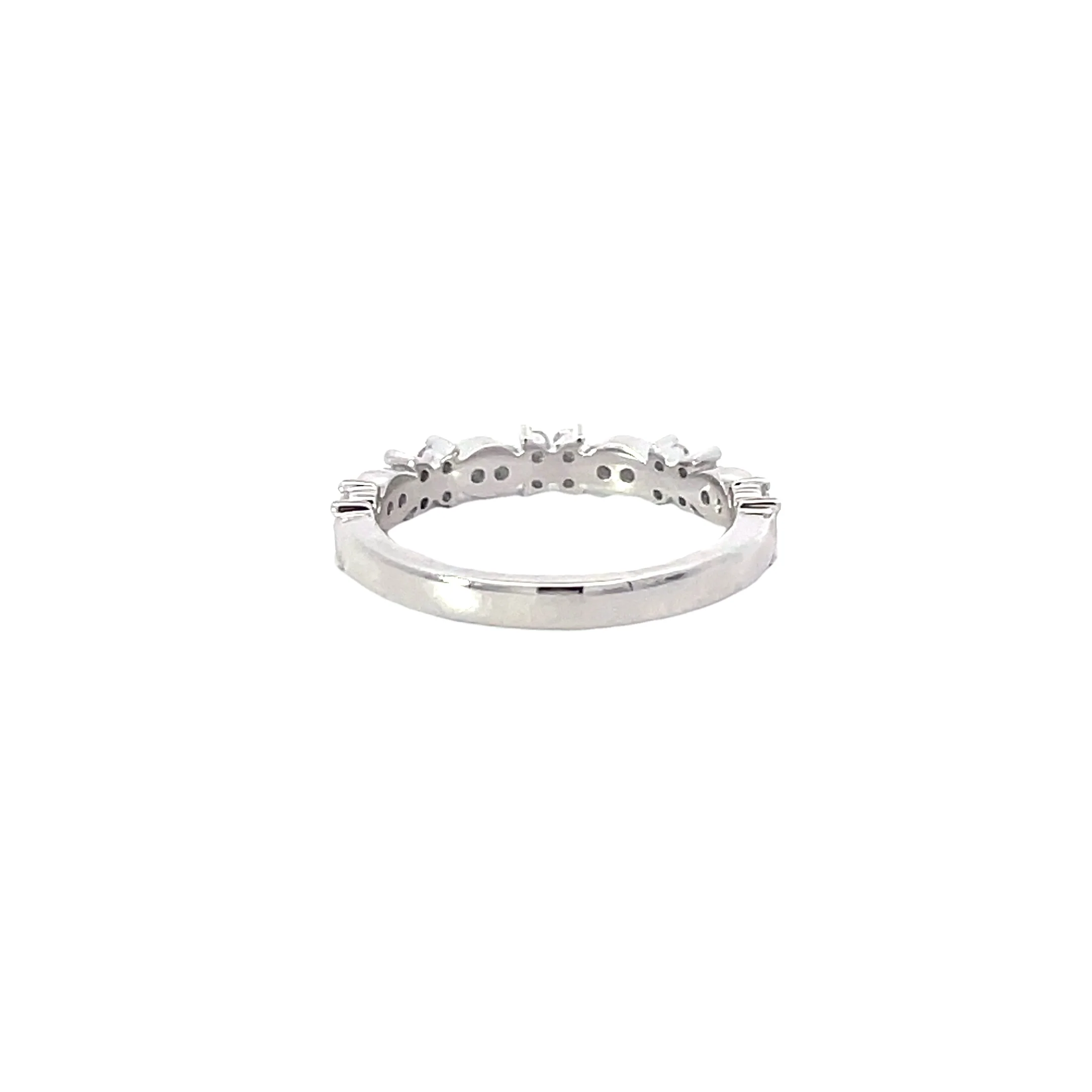 White Gold Shaped Diamond Band - Image 3