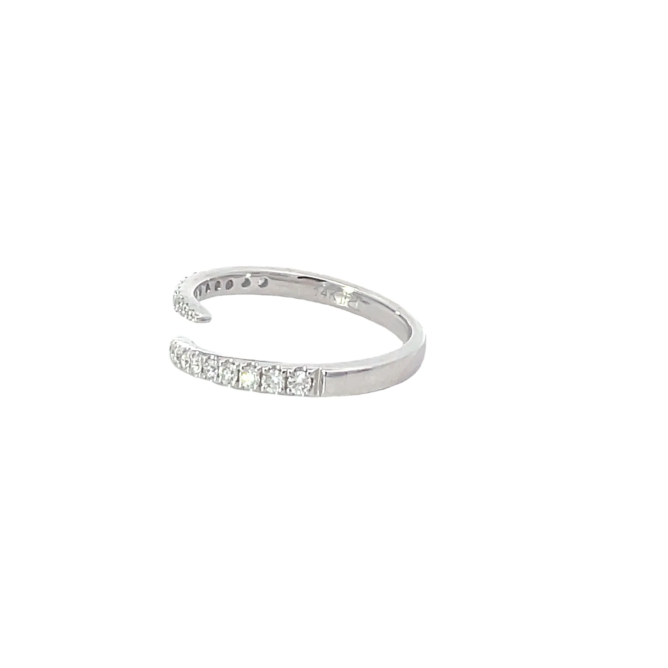 White Gold Split Diamond Band - Image 2