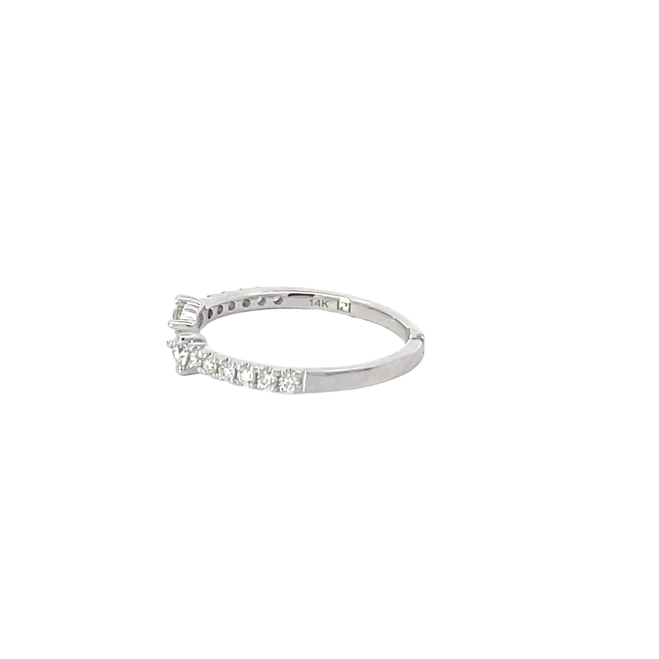 White Gold Split Diamond Band - Image 2