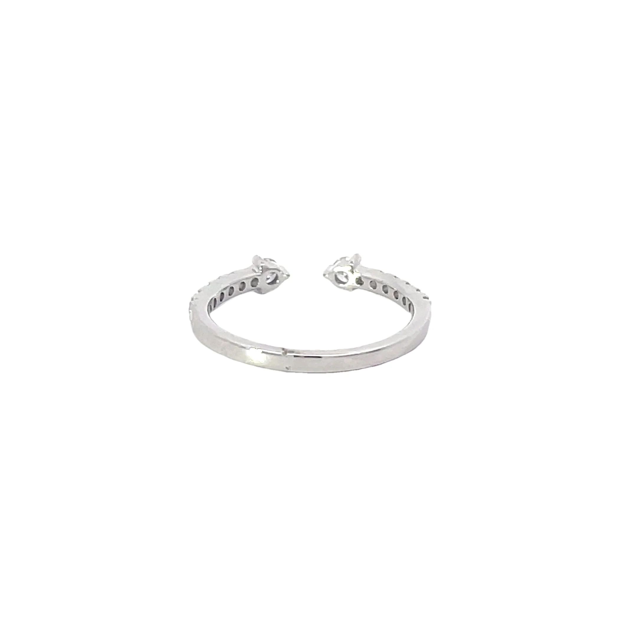 White Gold Split Diamond Band - Image 3