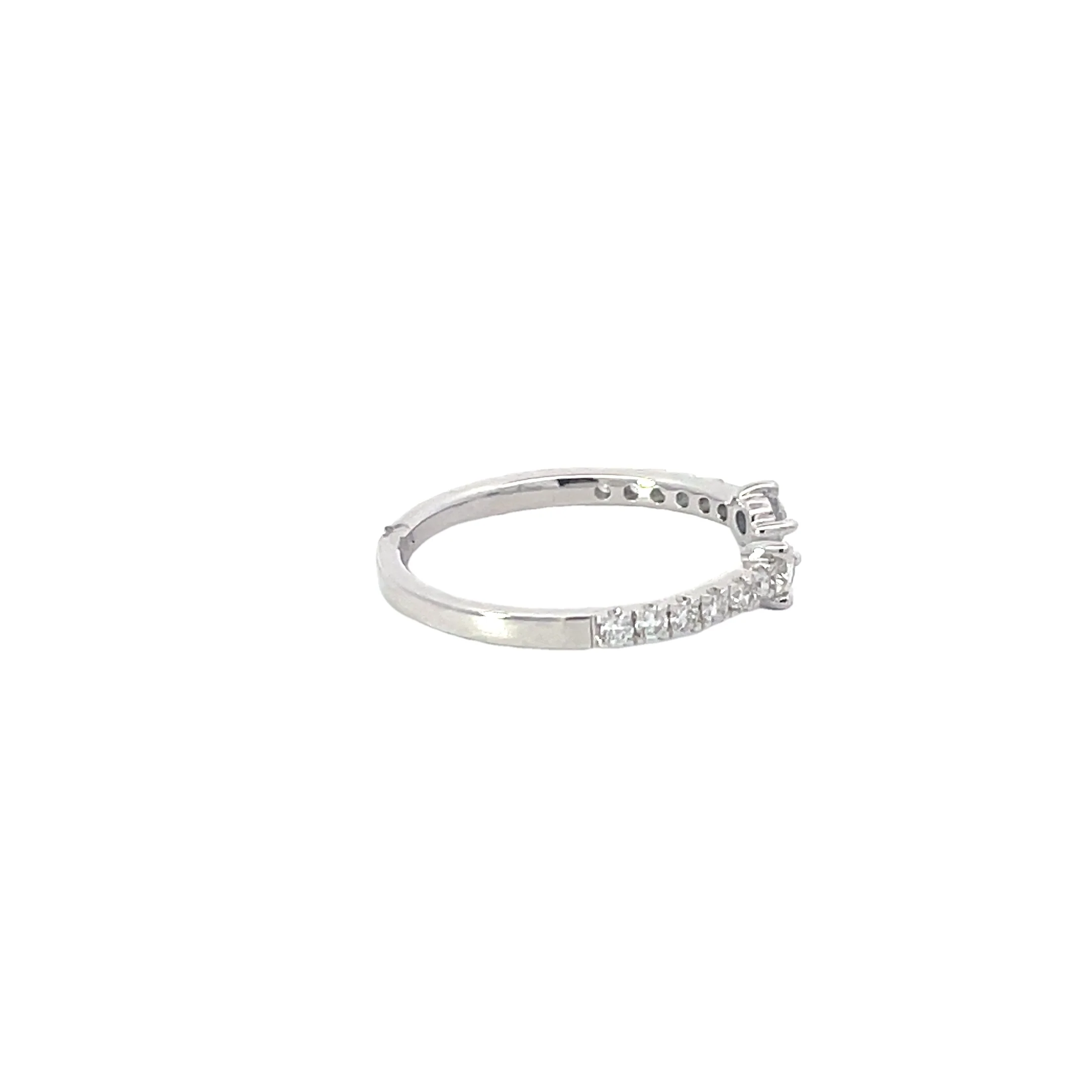 White Gold Split Diamond Band - Image 4