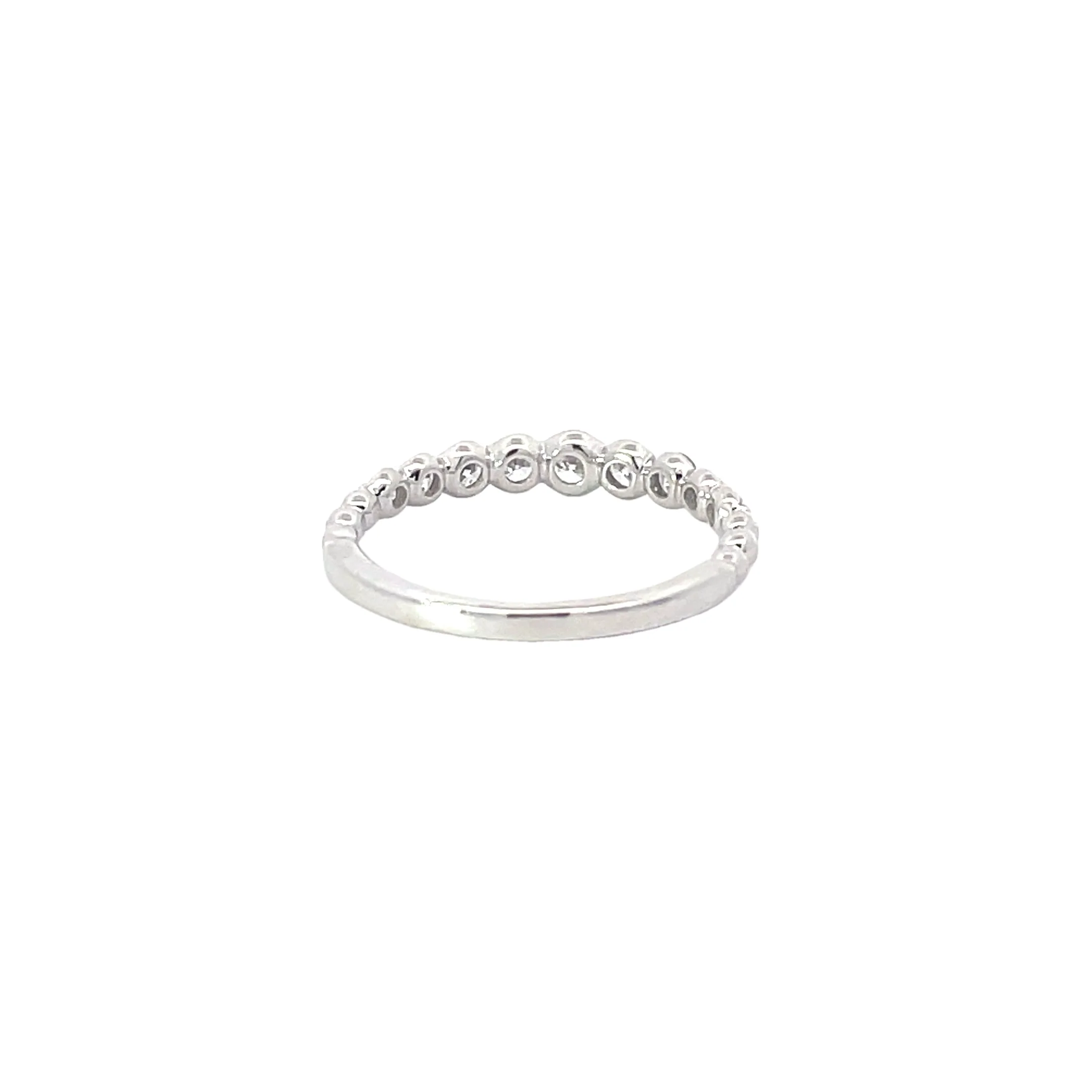 White Gold Tapered Diamond Band - Image 3