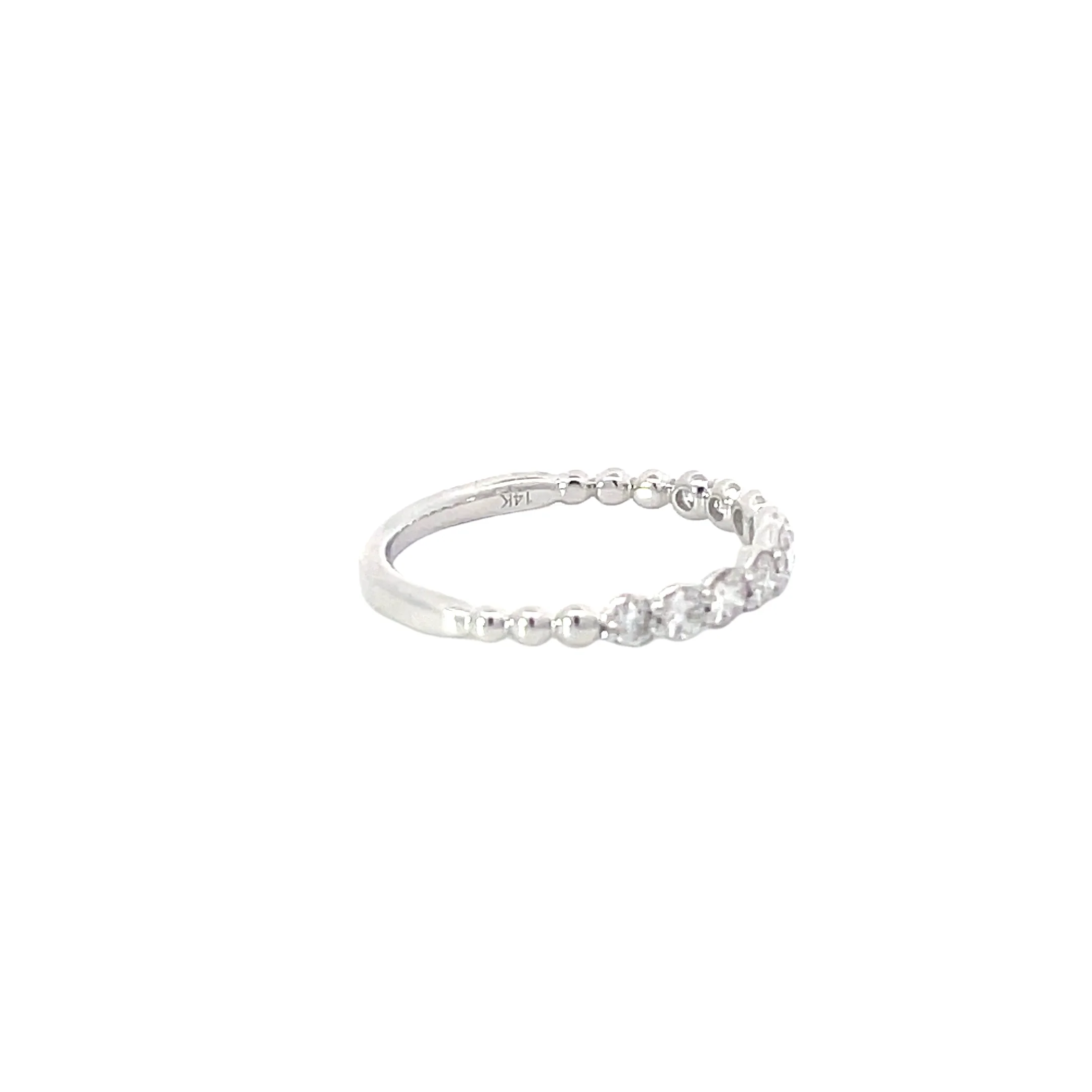 White Gold Tapered Diamond Band - Image 4