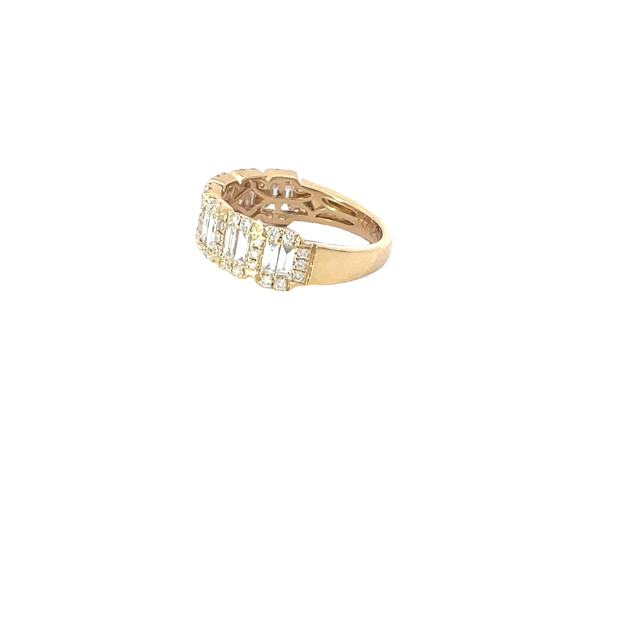 Yellow Gold Diamond Anniversary Band - Image 2