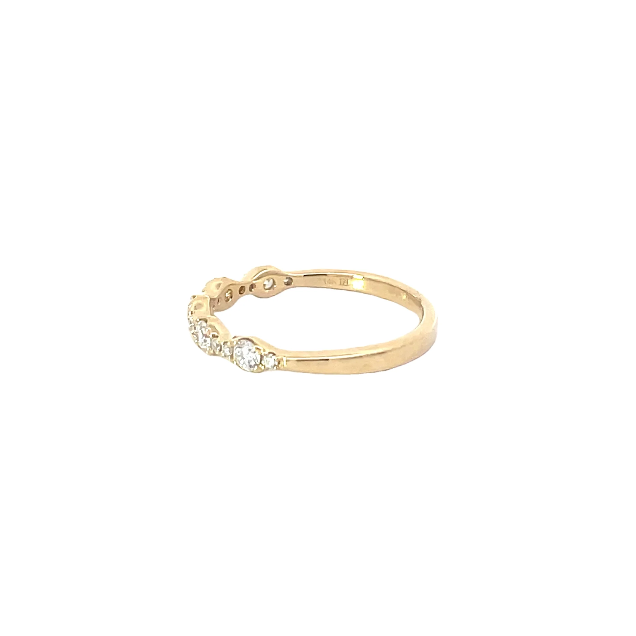 Yellow Gold Diamond Band - Image 2