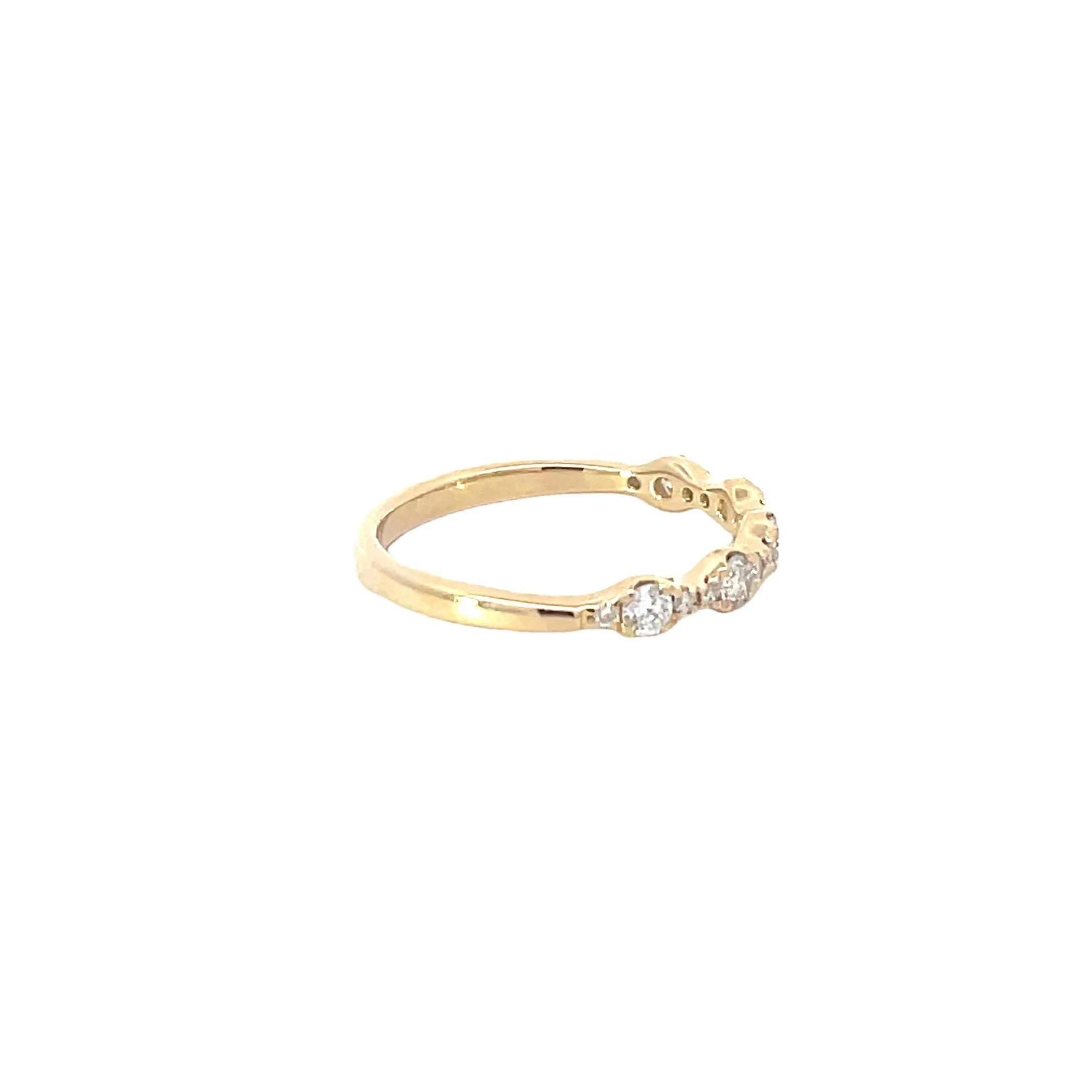 Yellow Gold Diamond Band - Image 4