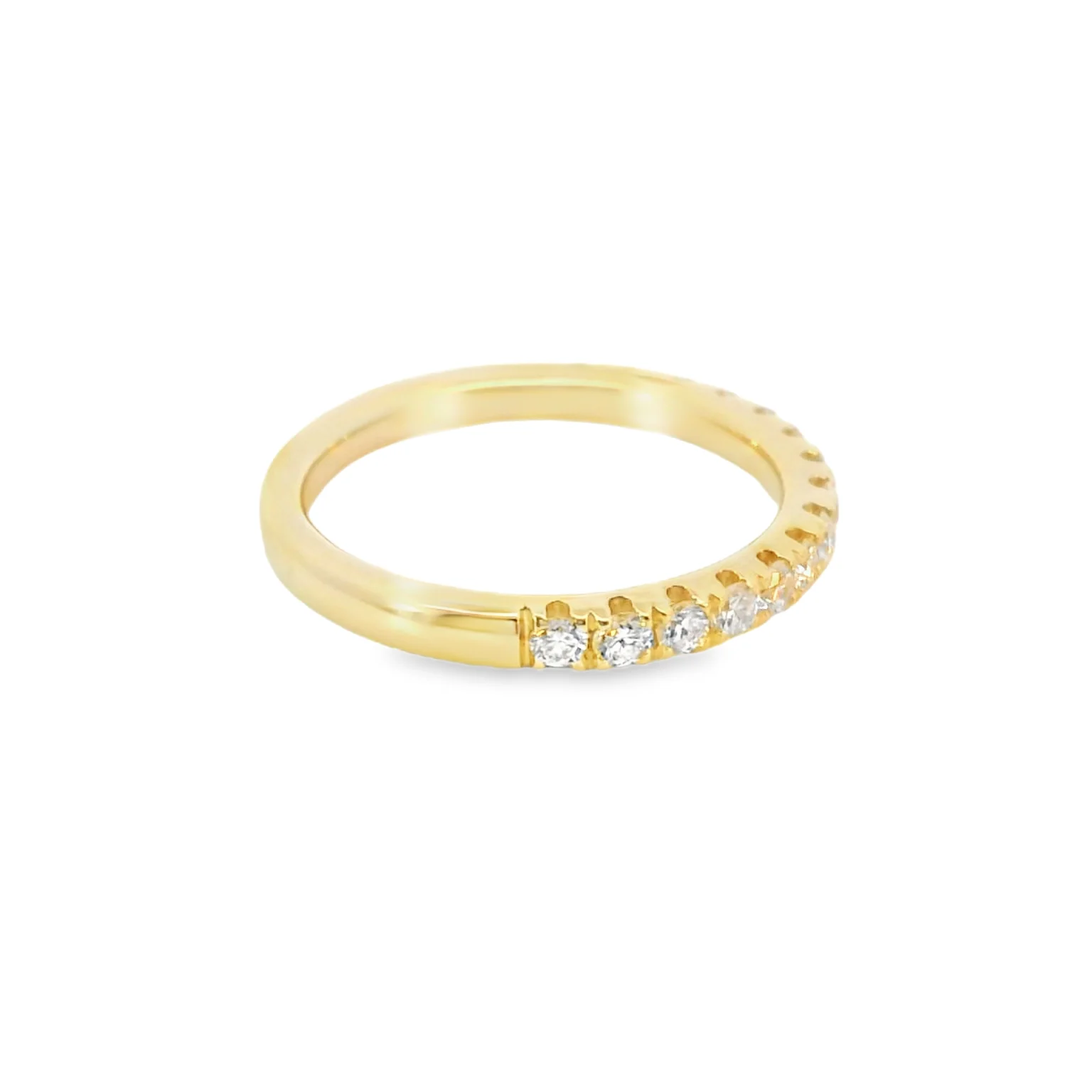 Yellow Gold Diamond Band - Image 4