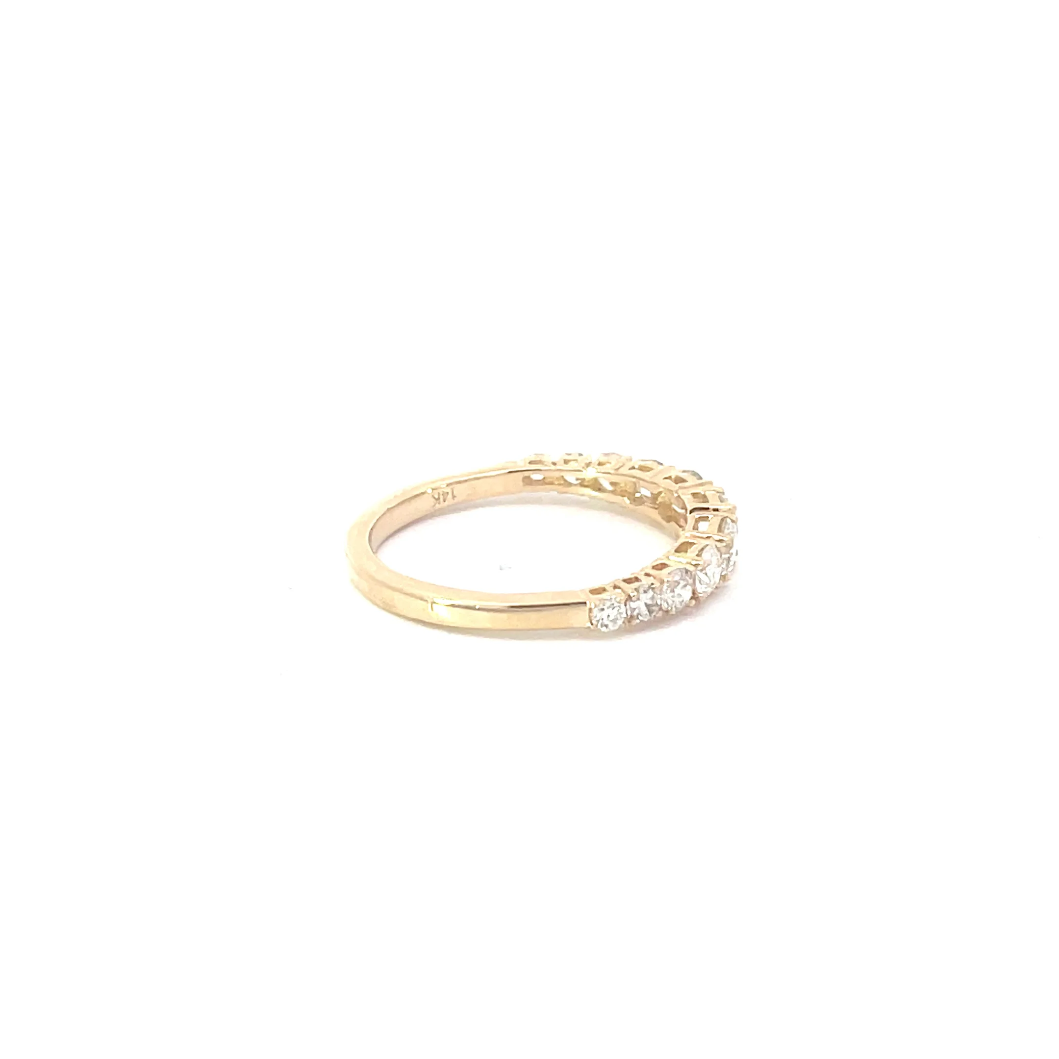 Yellow Gold Diamond Band - Image 4