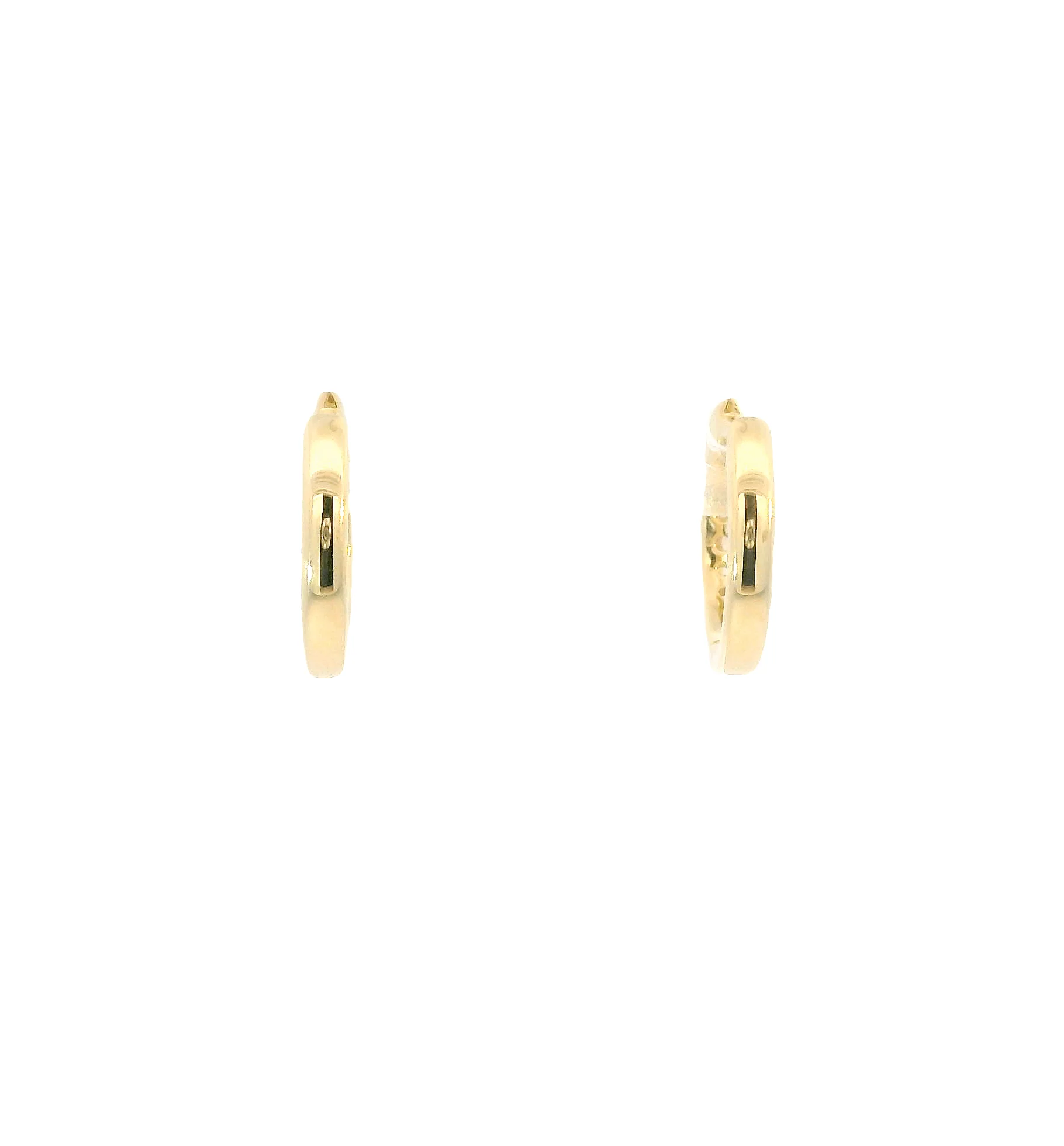 Yellow Gold Petite Diamond Huggies - Image 3