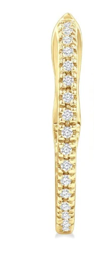 Yellow Gold Petite Diamond Huggies - Image 2
