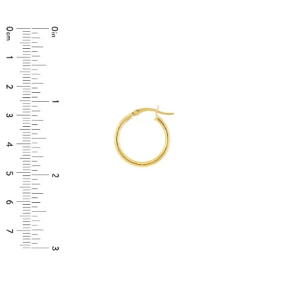 Yellow Gold Polished Hoops - Image 3