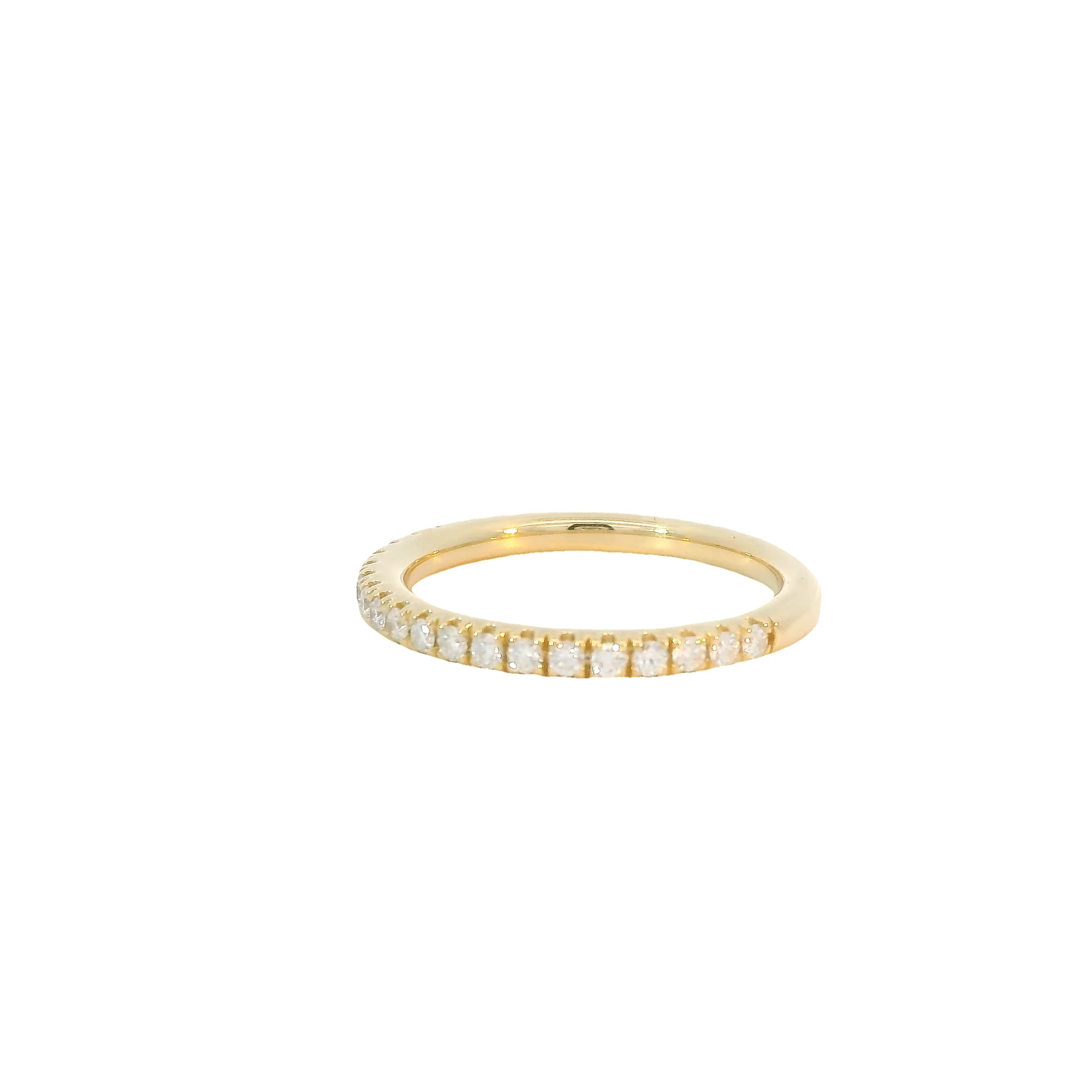 Yellow Gold Prong Set Diamond Band - Image 2