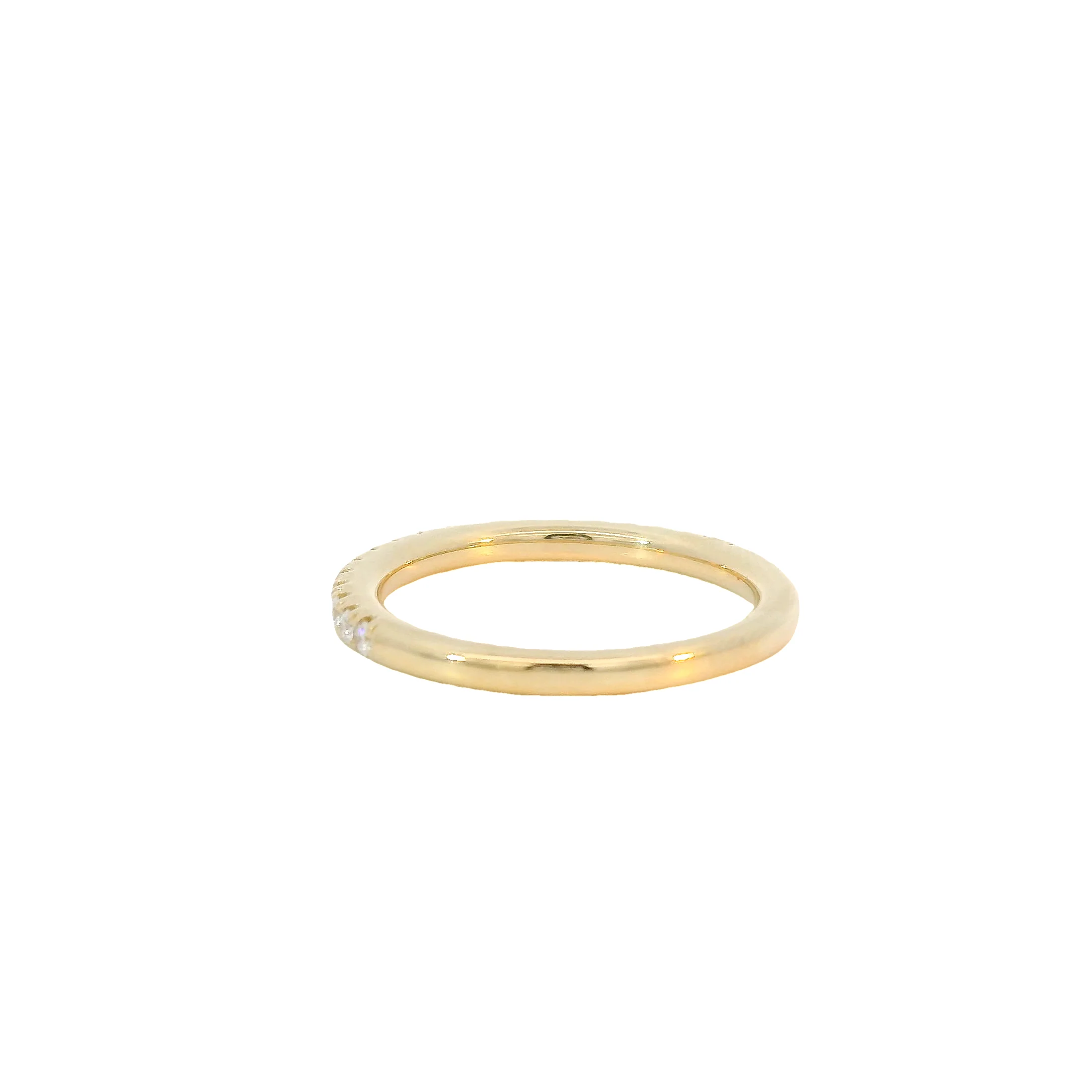 Yellow Gold Prong Set Diamond Band - Image 3