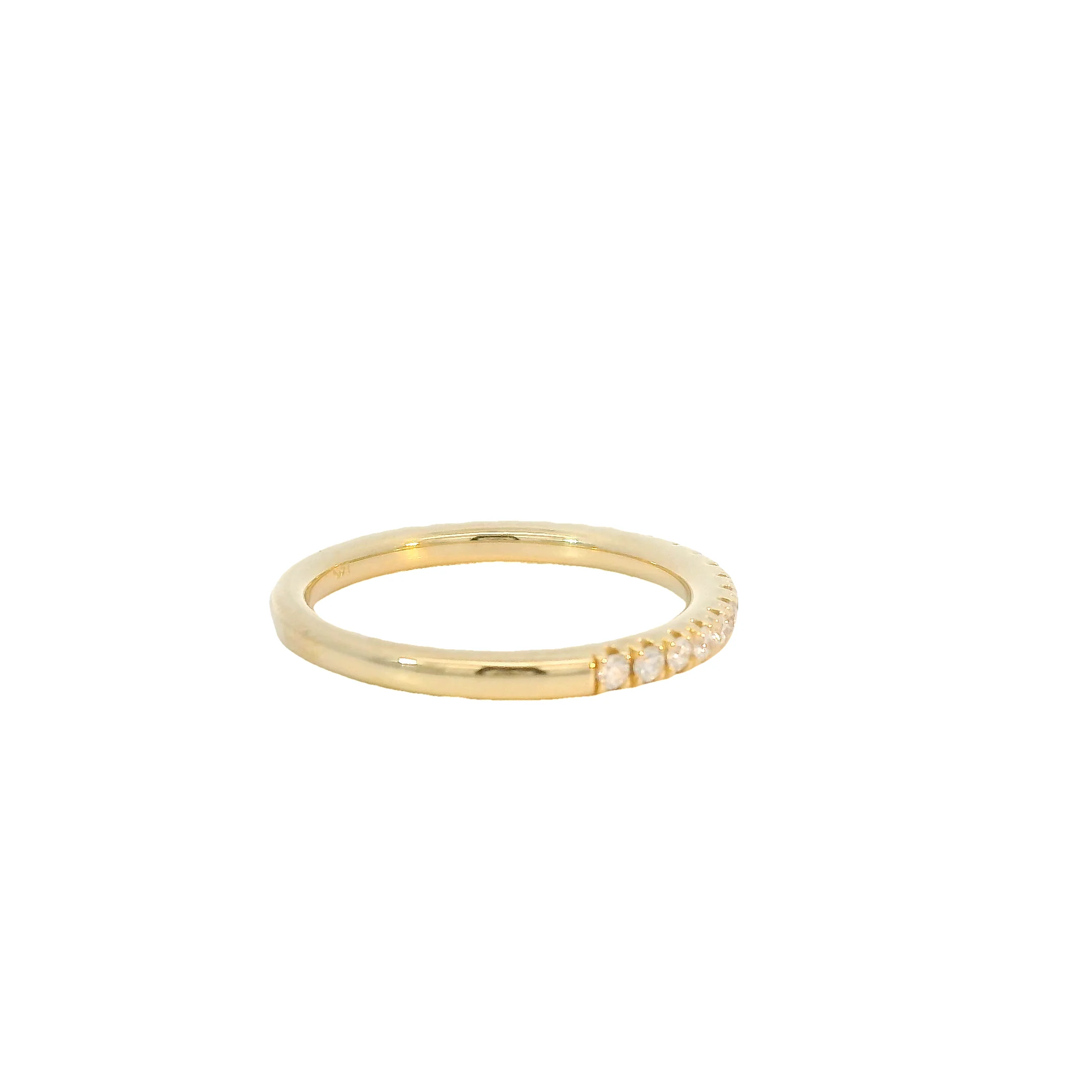 Yellow Gold Prong Set Diamond Band - Image 4