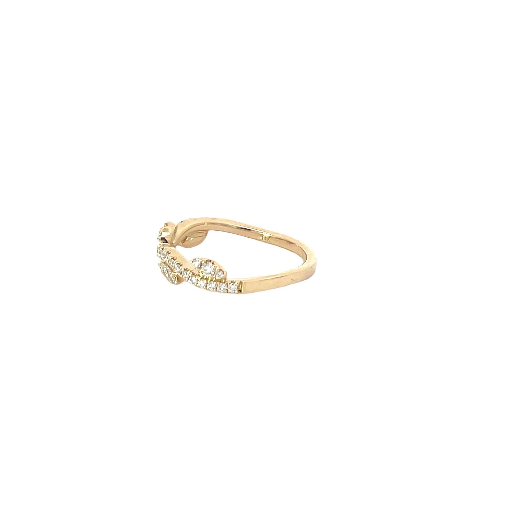 Yellow Gold Shaped Diamond Band - Image 2