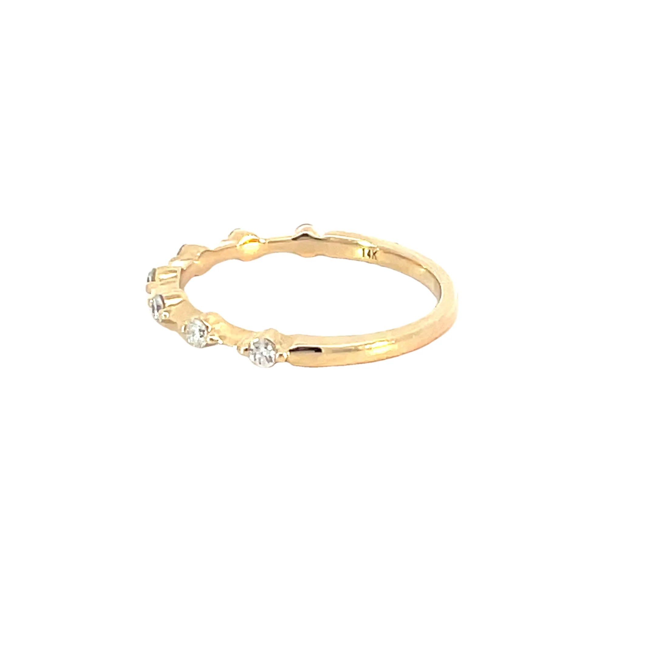 Yellow Gold Diamond Band - Image 2