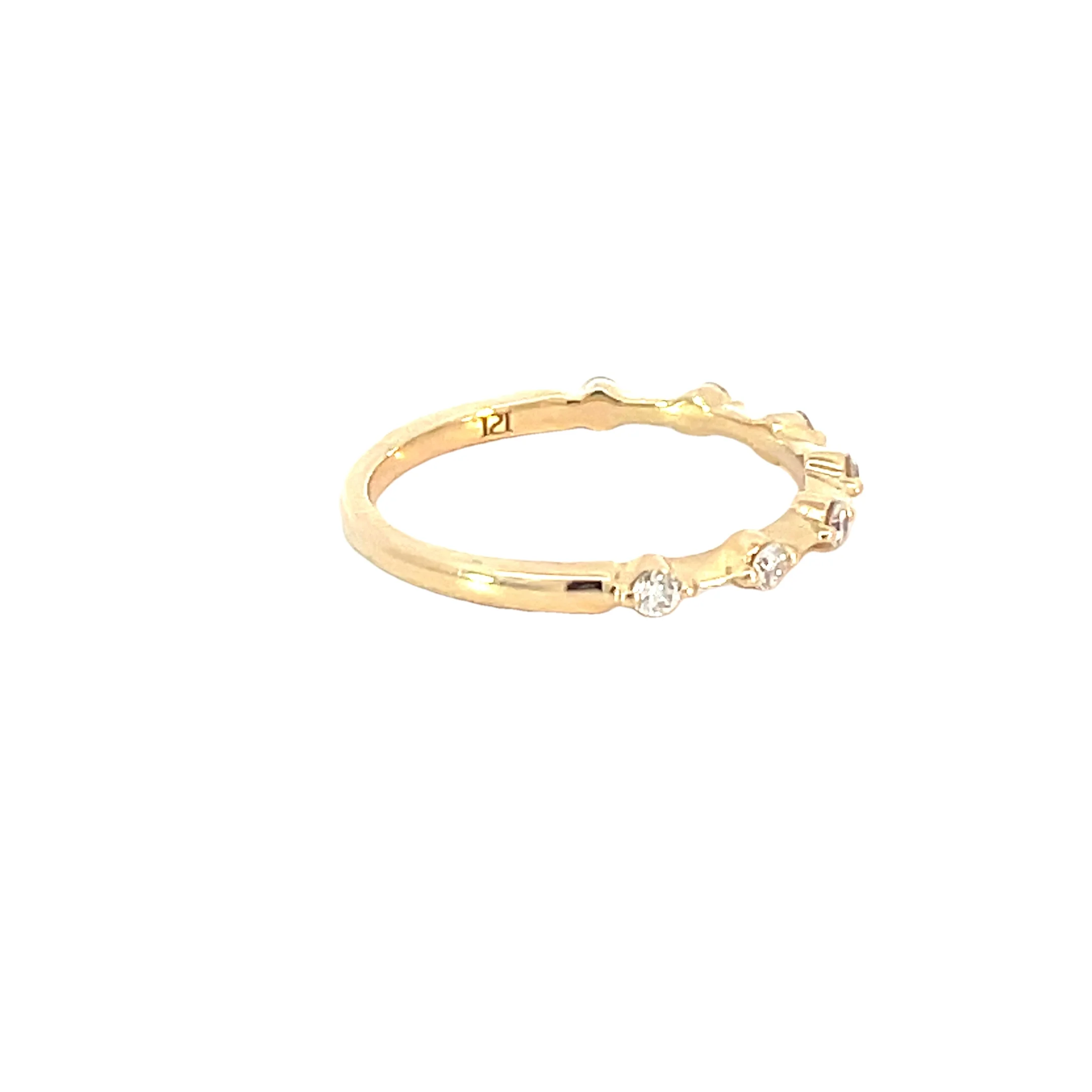 Yellow Gold Diamond Band - Image 4
