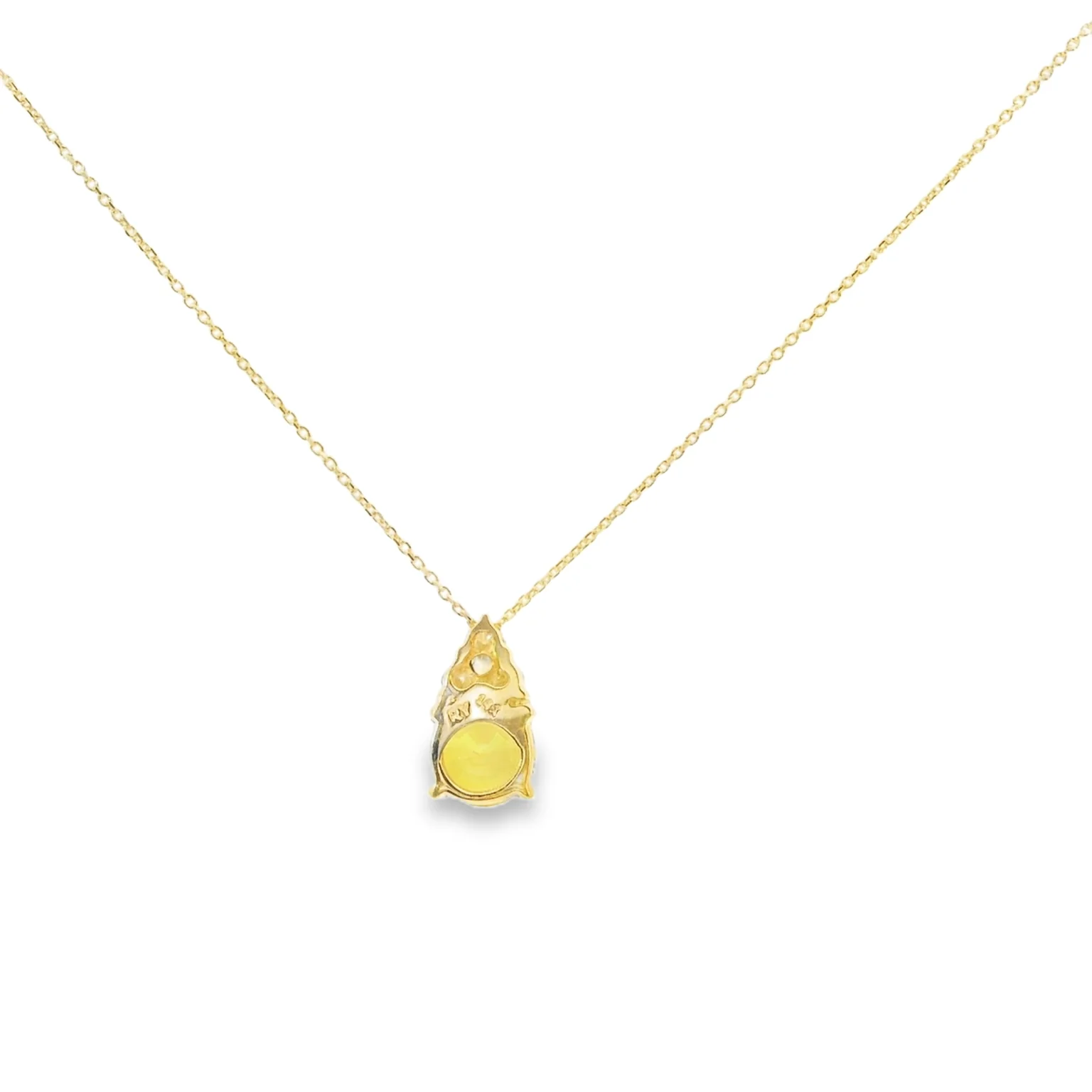 Yellow Sapphire Solitaire Pendant - Image 3